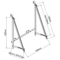 POWERWAY® 2*3in1 Halterung PV-Halterung Balkon Montageset für 2 Solarmodule schwarz