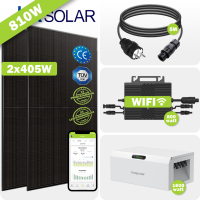 Balkonkraftwerk mit Speicher Solar-PV 810WP/800W...