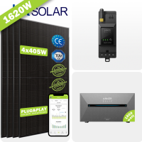 Komplettset mit Speicher 1620WP Balkonkraftwerke – Mit JA Solar® 4x405Wp FULL BLACK Module und Anker® SOLIX Solarbank 2 E1600 Pro und Smarter Zähler