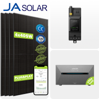 Komplettset mit Speicher 1620WP Balkonkraftwerke – Mit JA Solar® 4x405Wp FULL BLACK Module und Anker® SOLIX Solarbank 2 E1600 Pro und Smarter Zähler